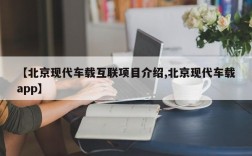 【北京现代车载互联项目介绍,北京现代车载app】