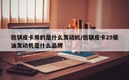 锐骐皮卡用的是什么发动机/锐骐皮卡25柴油发动机是什么品牌